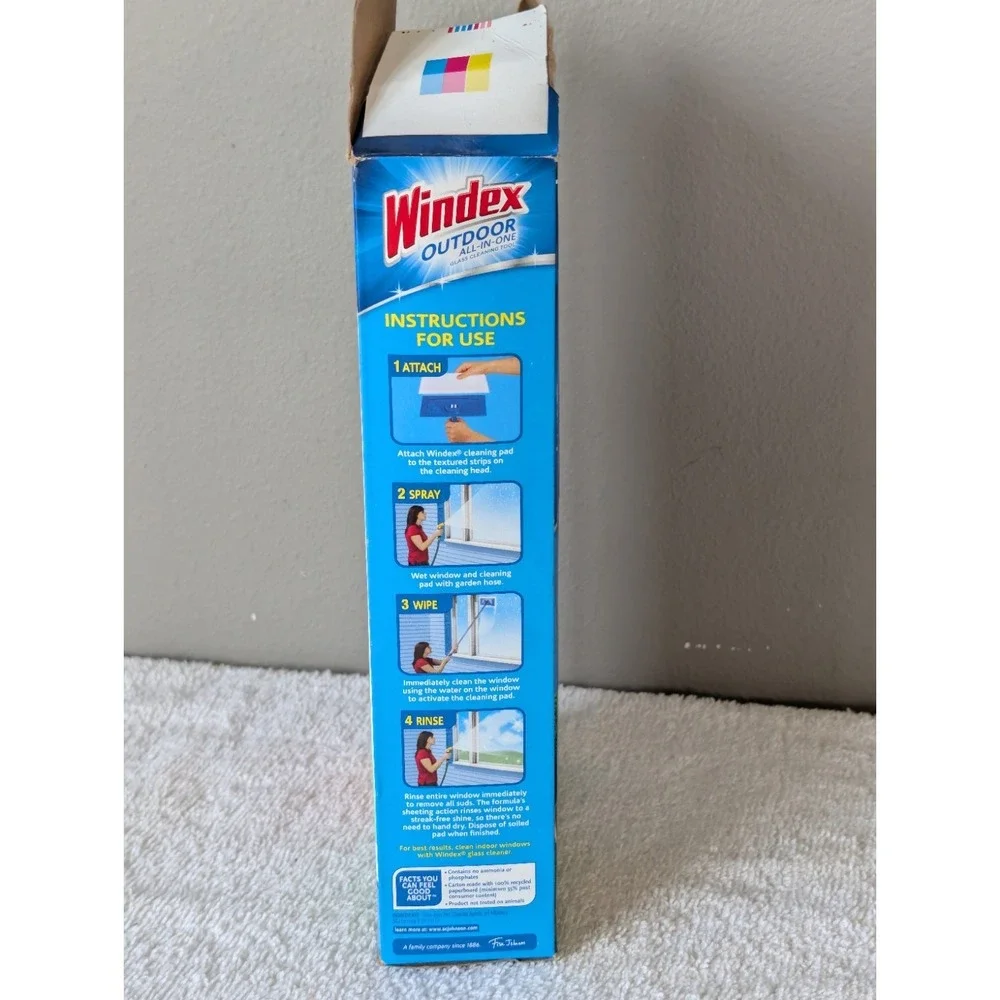 Windex Outdoor All-In-One Glass Cleaning Tool Starter Kit New Open Box